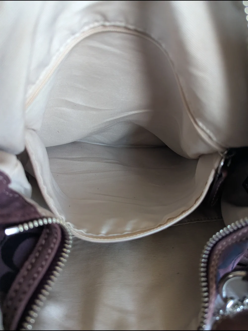 Coach Brown Signature Canvas Hobo Bag